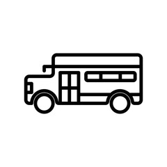 school bus sign symbol vector