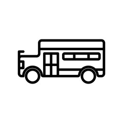 school bus sign symbol vector