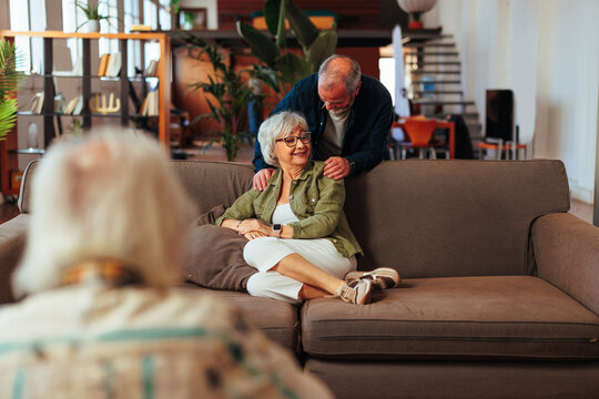 Senior Couple On Successful Therapy For Couples.