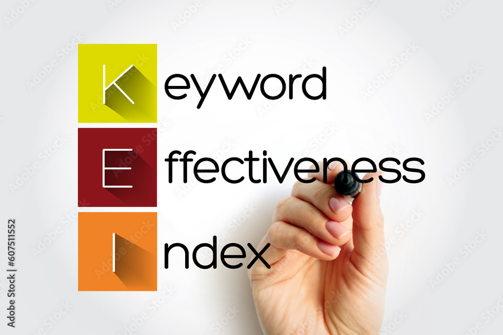 Poster kei keyword effectiveness index - compares the count result with the number of competing web pages t