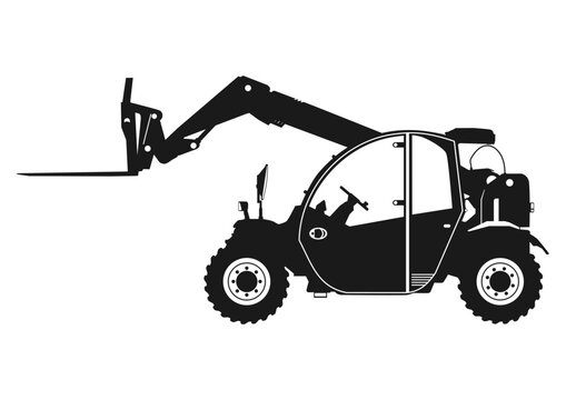 Telehandler clip art preview