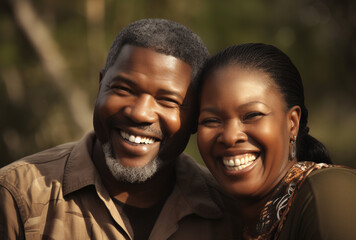 portrait of a smiling couple -Ai