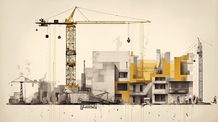an illustration that communicates construction - made with Generative AI tools