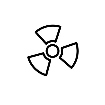 science radiation sign symbol vector