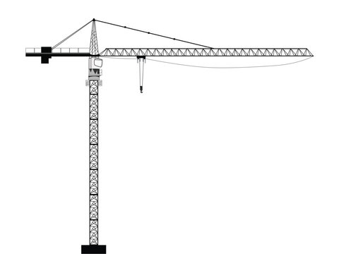 A vector representing a crane
