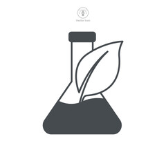Biology Plant Research Experiment in Laboratory Icon symbol template for graphic and web design collection logo vector illustration
