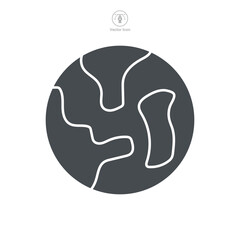 Earth globe Icon symbol template for graphic and web design collection logo vector illustration