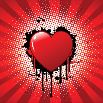 Grunge style Valentines background