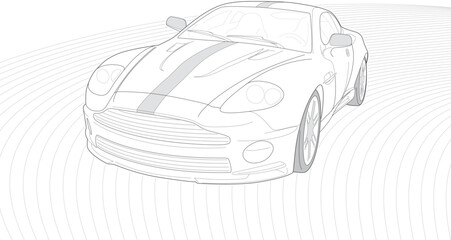 Vectorized sport car.Easy to edit and you van change the coloration