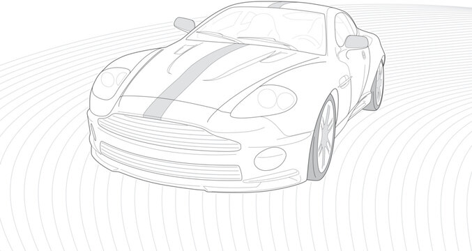 Vectorized sport car.Easy to edit and you van change the coloration