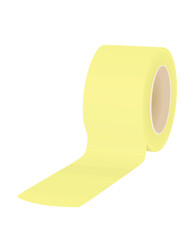 Yellow  roll tape. vector illustration