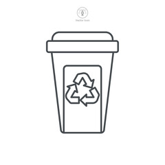 Trash Can Icon symbol template for graphic and web design collection logo vector illustration