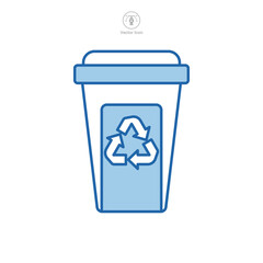 Trash Can Icon symbol template for graphic and web design collection logo vector illustration