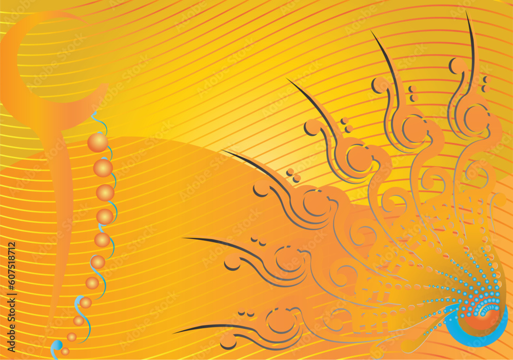 Fototapete vector illustration - corner design and 3 dividers based on a scroll tribal type pattern all parts l
