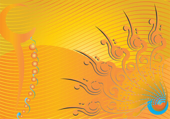 Obraz premium Vector illustration - corner design and 3 dividers based on a scroll tribal type pattern all parts labelled and on layers for easy selection