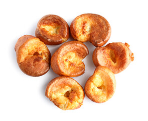 Tasty Yorkshire pudding isolated on white background