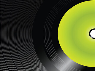 Vector illustration of macro vinyl disc background