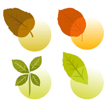 Vector glassy nature icons , Environment Preservation concept
