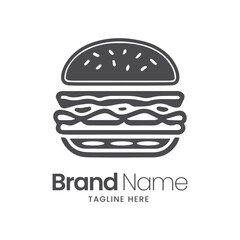 Burger shop logo, burger icon, fast food logo. restaurant logo, hum burger vector