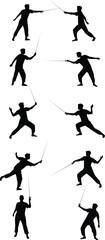 fencing silhouettes