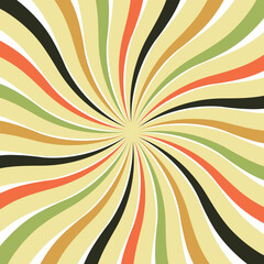 Colorful twisted star background over pale yellow