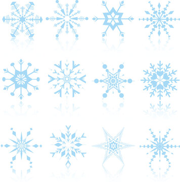 Detailed snowflake designs