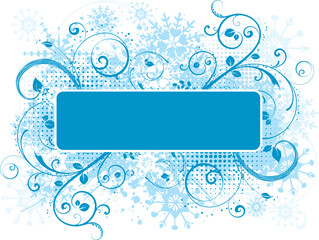 Decorative grunge snowflake background
