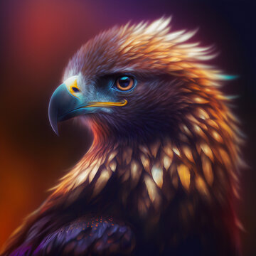 Eagle portrait, Generative AI