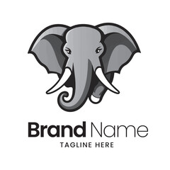 Elephant logo vector, elephant illustration, logo design 