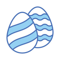 Beautifully designed icon of decorative eggs in trendy style, easy to use vector