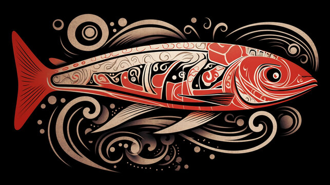 Premium Vector  Fish tribal tatoo