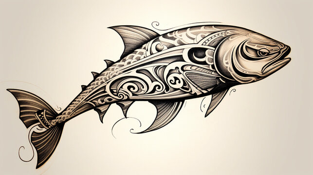 Salmon Art Print by Katrina Wold  Society6