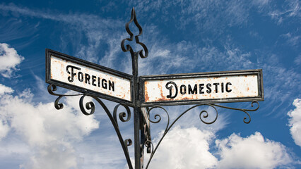 Street Sign Domestic versus Foreign