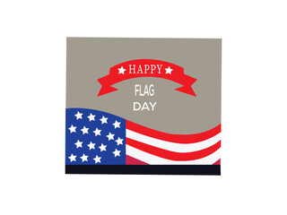 Flag Day in the United States, vector illustration