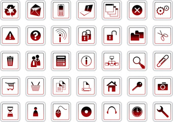 web icon set - vector illustration