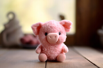 Plush toy - Cute Animal Toy - Piglet, Pig - Generative AI