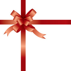 red ribbon and bow - vector illustration