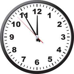 Office clock. A vector illustration. It is isolated on a white background.