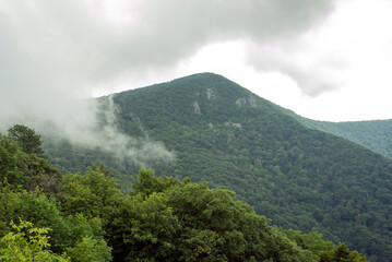 clouds over the mountains