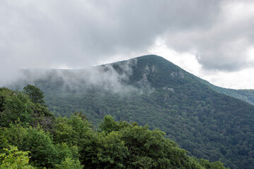 clouds over the mountains
