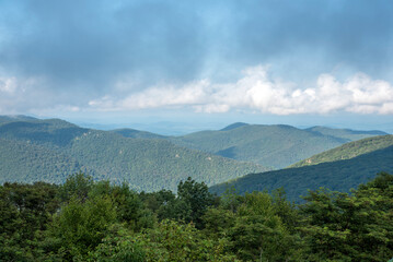 mountain landscape with clouds