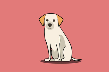 Minimal cute dog vector