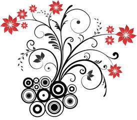 Decorative abstract floral design