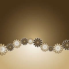Retro styled floral background