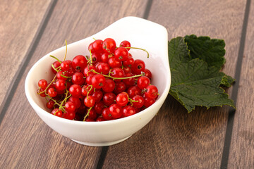 Ripe sweet organic red currant heap