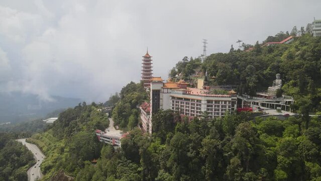 The aerial views of Genting Highlands in Malaysia