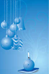 Christmas Background with candles