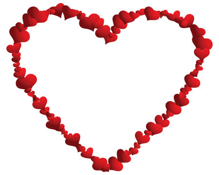 St. Valentine Day  vector  heart frame for design use