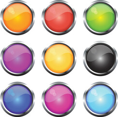 A Colourful Selection of Glossy Vector Web Icons