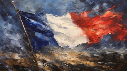 French flag, Generative Ai